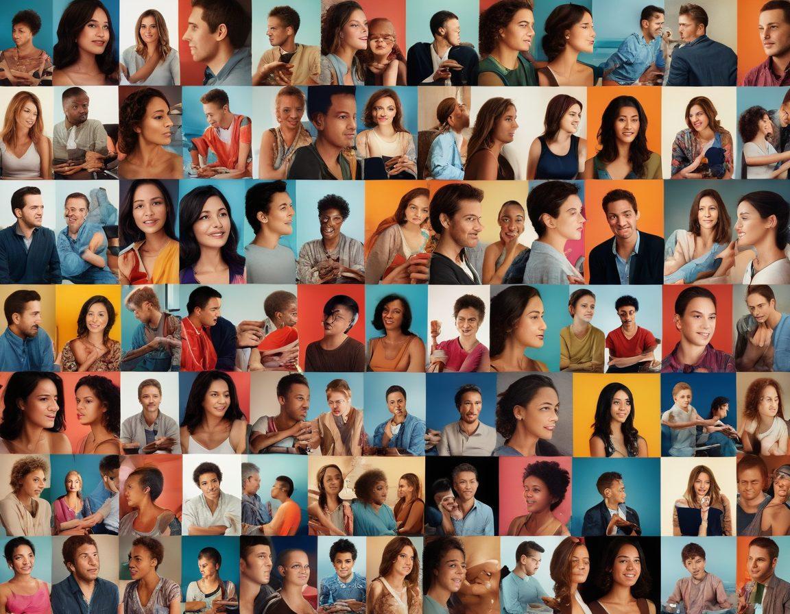 A visually dynamic collage illustrating the multifaceted adult media landscape, featuring diverse representations of intimacy and connection, such as close-up images of diverse couples sharing tender moments, film reels, vibrant colors radiating warmth and openness, and artistic representations of digital sharing platforms. The background should be abstract yet inviting, symbolizing exploration and discovery in intimate sharing. vibrant colors. abstract background. 3D.